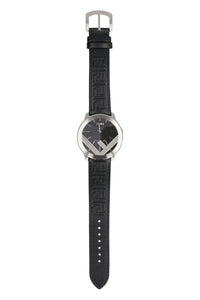 Watch with leather strap